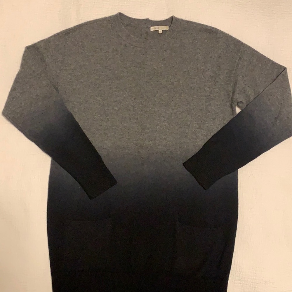 Vince vintage cashmere ombré tunic sweater